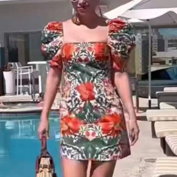 Cara Cara Kelly Dress XSmall Egret Wild Blossoms - Picture 3 of 8